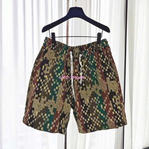 Men's plus size shorts in polar style summer wear, beach street pure cotton camouflage collection Damier checkerboard print 5680