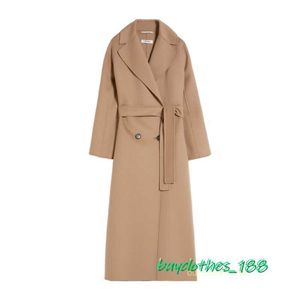 Designer Coat Jacket Maxmara Coat Women's Trench Coat Wool Blend Italian Brand Coat Fashion Trends UQYY