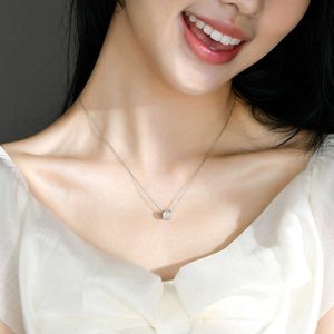 Buu Necklace Exquisite and Compact Necklace Sterling Silver Diamond with Exquisite Pendant Collarbone Chain Gift Female with Original Necklace 4puh