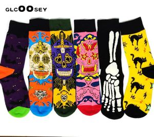 Neue Männer Persönlichkeit Mode Harajuku HipHop Graffiti Socken Paar farbenfrohe Geister Bat Cat Skull Serie Tide Women Socken Baumwolle 5517918