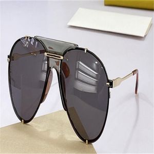 Новые солнцезащитные очки для дизайна моды 0740S Пилотная рама металлические храмы Популярные и универсальный стиль высшего качества UV400 защитные очки 307s