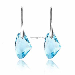 2024 OL Axe Austrian Crystal Earrings Korean Edition Diamond Anti Allergy Creative Jewelry