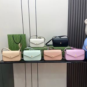 10A Mirror Quality Designer Cross Body Bag Luxury Bag Womens äkta läderplånbok med remmen präglade bokstäver Mönster Purse Mutil Color tillgänglig handväska med låda