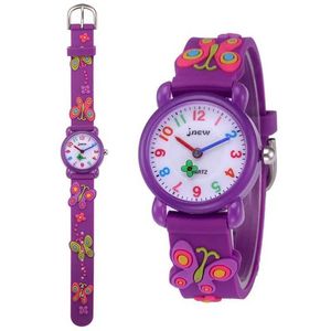 Детские часы часы для детей 3D мультфильм -бабочка резиновые квартальные наручные часы Студенты девочки красочные милые часы для мальчиков Подарочные часы regogios y240527
