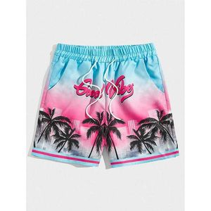 Shorts maschile pantaloncini da uomo Summer Shorts Quick Hawaii Holiday Sports Trunk Fashion Fashion Coconut Tree Stamping Shorts Spect Sports 6xl J240527