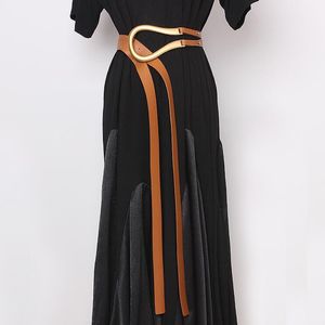 Pista feminina moda de couro pu fuckle cummerbunds vestido feminino espartilho cinto cinturões decoração cinto largo r2436 265t