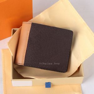 Luxurys herres designer plånböcker grossist lady multicolor coin handväska kort plånbok färgglada korthållare originallåda kvinnor klassiker med låda väska brun plånbok
