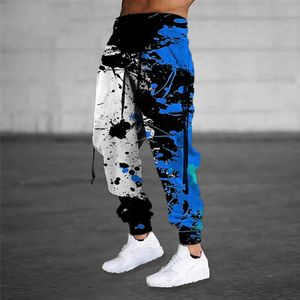 Graffiti Drawstring Long Mens Casual Sweatpants Joggers 3D Print Camo Trousers Clothing Track Vintage Pants Clothes Man 240509