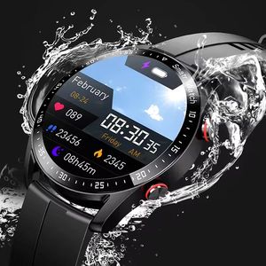 2024 Nyaste toppkvalitet Smart klockor Bluetooth Call Watch Män Laser Health Blood Pressure Fitnes Sport Man Waterproof Smartwatch Box