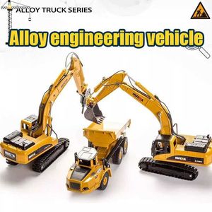 Diecast Model Cars Huina Model Alloy Engineering транспортное средство 1 50 моделирование экскаватор -экскаватор вилочный погрузчик по размещению мальчиков Toys S2452722