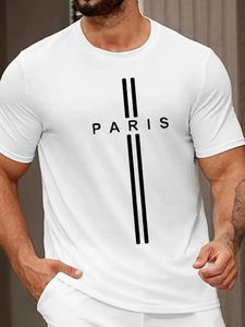 Paris Print Mens Graphic Design Crew Nece Tshirt Casual Comfy Tees Tees The Shirts Tops для ежедневных каникул 240518