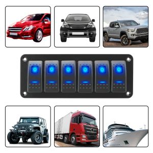 Leepee Açma Rocker Switch Panel 12/24V 3/6 çete Çift Işık Anahtarı LED Anahtar Paneli Deniz Gemileri Keravan RV