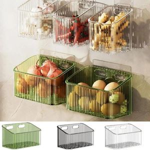 Storage Bottles Transparent Onion Basket Wall-mounted Plastic Kitchen Rack Save Space No-drill Ginger Garlic Baskets