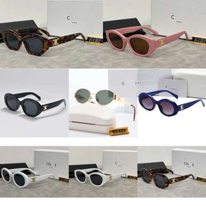 Designer de moda CEL 40238 Brand Men e feminino Pequeno quadro espremido Oval Glasses Premium UV 400 óculos de sol polarizados S 924