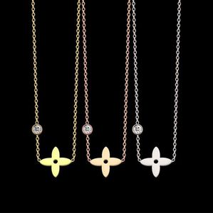 Pendant Necklaces European and American High Quality Fashion Fashion Jewelry Letter Classic Single Diamond Necklace Women's Foreign Trade Simple Necklace