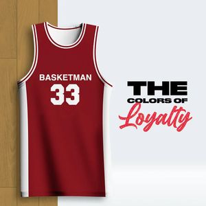 Basketman Basketball Jerseys for Men personalizável Nome de sublimação completa