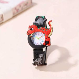 Zegarki dla dzieci Śliczne dinozaurowe wzór dziecięcych kreskówek zegarek Y240527