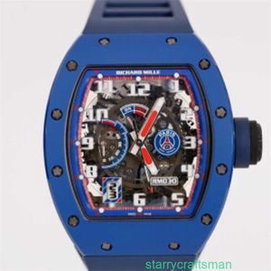 Orologi da polso di lusso rm orologi movimenti automatici svizzeri fatti da uomo rm030 orologio santi in ceramica blu ntpt in fibra di carbonio meccanica automatica meccanica f f1ou