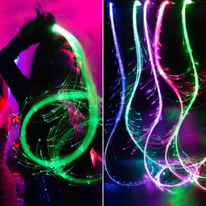 Led Rave Toy Disco Dance Whip Party Led Fiber Optic Dance Whip Charging Glow Whip Flashing Light Flow Toy Illuminates 360 ° Rotating Rave EDM d240527