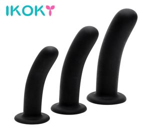 Ikoky DILDO Анальная заглушка Силиконовая плавка Protate Massage G Spot стимулировать анальные секс -игрушки для женщины мужчина для взрослых продуктов секс -магазин S9244733605