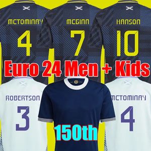 قميص كرة القدم في اسكتلندا الـ 150 الذكرى السنوية لكرة القدم قمصان زرقاء خاصة الطبعة Tierney Dykes Adams Football Shirt 2024 2025 Christie McGregor Kids Kit 24 25