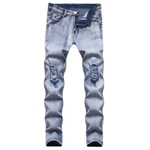 Męskie Plus Size Pants moda Wysokiej jakości najnowszy design streetwear męsne chude elastyczne dżins elastyczne pasy szczupły jogger styl r 293Q