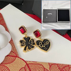 Designers novos brincos de pato mandarim luxuosos 18k charme de ouro de alta qualidade Brincos boutique Boutique Birthday Party Fashion Breathring Box