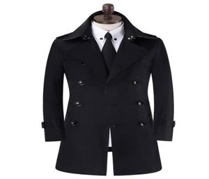 Khaki preto bege preto Bedido duplo masculino casacos homem casaco comprido homens roupas de algodão Slim Fit Men Plus8415566