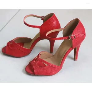 Scarpe da ballo rossa stivali di salsa latina rossa patty sala da ballo 10 cm