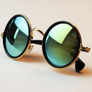 Occhiali da sole Round Circle Women Retro Vintage Glasses for Brand Designer Female A Gafas de Sol1 240a