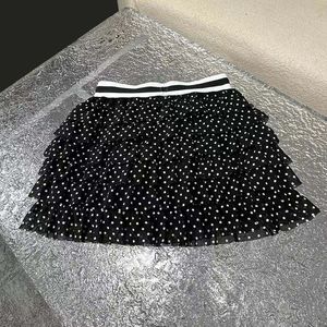 Letters High Waist Women Skirt Sexy Contrast Color Short Dress Ins Fashion Street Style Skirts Luxury Brand Black Polka Dot Skirt