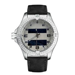 Fashion Blue Dial Watches Mens Dual Horonh Fuso assistir Ponteiro Eletrônico Display Montre de Luxe Relógios de pulseira de borracha Relógio masculino 268p