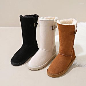 Boots Women Winter Inverno Casual Fashion Fashion Versão coreana Top Top Cotton Shoes A quente