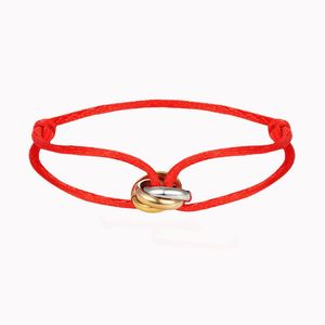 Ny het försäljning rostfritt stål charm armband 3 metall spänne band snörning kedja flerfärgad justerbar storlek armband för kvinnor man unisex