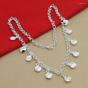 Pendants Delicate Charms High Quality 925 Sterling Silver Small Disc Pendant Necklaces Chain