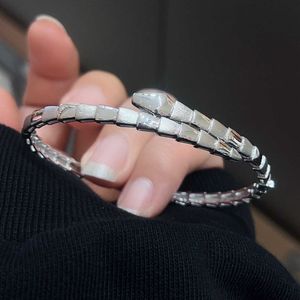 Vintage high-end jewelry Bvlgrily bracelet for loved ones Snake Bracelet Womens Classic Platinum N0Z3