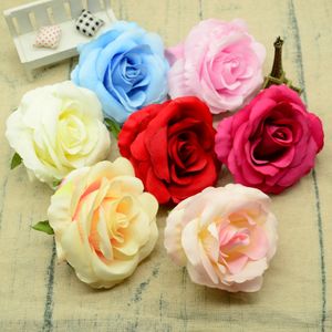 10 cm Silk Roses Wedding Home Decoration Accessories Flowers For Vases Scrapbooking DIY Bridal Clearance Cheap Artificial Flowers 238Q