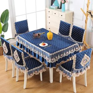 Table Cloth Rectangular Tablecloth Chair Cushion Seat Cover Set Household Back Italian Velvet Meal