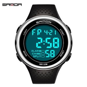 Sanda 375 Herren Uhren LED Digitaluhr Luxus elektronische Uhr Diving Swimming Sport Armbanduhren Relogio Maskulino 2244