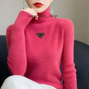 Parda Sweter luksus designerski okrągły szyi swetry jesienne zima moda moda z długim rękawem