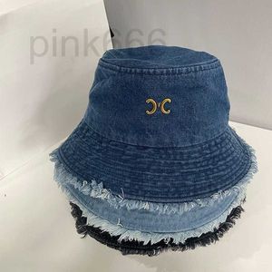 Breda randen hattar designer denim hatt sommar tvättade hink hattar bob caps hip hop gorros män kvinnor vikbara breda grim solskydd hat bokstav gata mode lyxsport