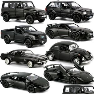 Diecast Model Car Car Car 1 36 модели с автоуруризованными моделями Dark Black Series Exquisite Made Collectable Play Mini 12,5 см карманной игрушки для мальчиков Drop OTFGX