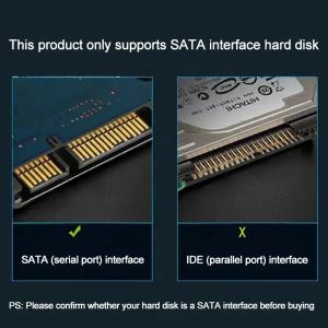 USB 3.0 till SATA -adapterkabel SATA III hårddiskkonverterare USB 3.0 Hårddiskadapter för 3,5/2.5 Extern HDD SSD -adapter