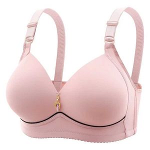 Maternity Intimates Non steel ring breathable womens underwear non magnetic thin cup smooth Obese bra d240527