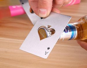 Garrafa criativa em forma de poker pode opner aço inoxidável cartão de crédito Tamanho do cassino garrafa abrelatas abrebotellas pop 2022New9931645