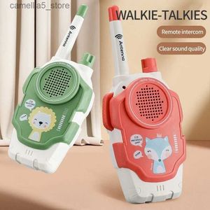 Toy Walkie Talkies 2pcs Dzieci Zabawne Śliczne Walkie-Talkie na długim dystansie 300 m rodzic-dziecko interaktywne maszyna na świeżym powietrzu Edukacyjne zabawki dla dzieci Q240527