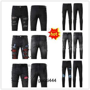 #0301 amirirliness amirl 2024 amari amirii byxor byxor ankomster designer am biker kläder mens ny lyx denim man jeans hål jean coolguy gnh6 vaa1