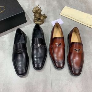 P1/10Model Luxurious Formal Mens Leather Shoes Smooth Surface Metal Button Handmade Shoes Set Comfortable Casual Shoes Mens Banquet Wedding Shoes