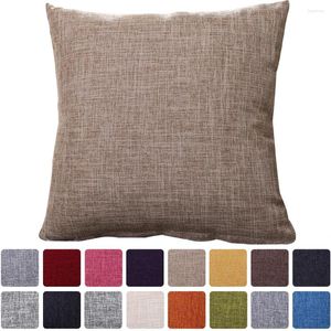 Pillow Linen Soild Color Covers Mordern Passagem decorativa para sofá Caso de tampa do retângulo de cama em casa