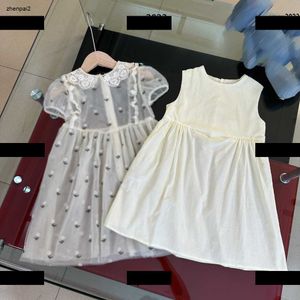 Luksusowe ubrania dla dzieci Design Girl Dwuczęściowa sukienka haftowa z siatką spódnica z wieżową spódnicą High-end Sukienka #Multiple Produkt